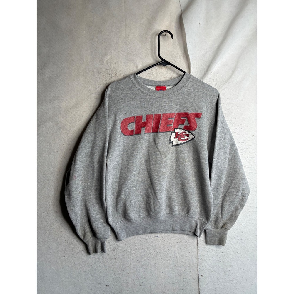 Vtg NFL Kansas City Chiefs Sweatshirt Gray VF Imagewear Youth L 14-16 Pullover